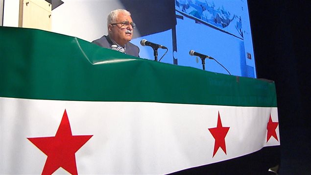 Le président du Conseil national syrien, George Sabra, en visite à Montréal