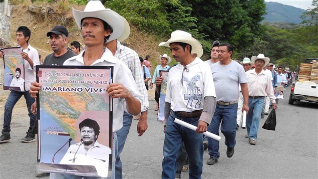 Manifestaciones en México denunciando el asesinato de Mariano Abarca y exigiendo justicia allá y en Canadá. 