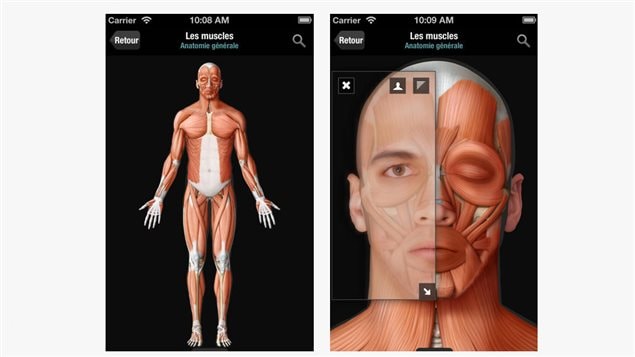Capture d'écran de l'application Corps humain virtuel Capture d'écran de l'application Corps humain virtuel