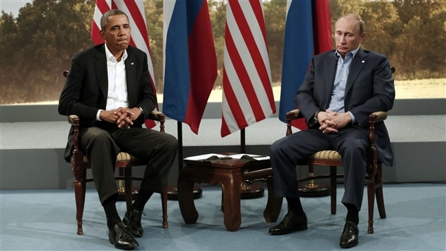 Los presidentes estadounidense y ruso, Barack Obama y Vladimir Putin