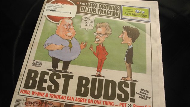 Le Toronto Sun se paie la tête du maire Rob Ford jeudi matin.