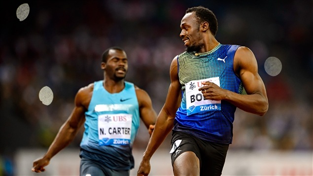 Le coureur Usain Bolt. Le coureur Usain Bolt.