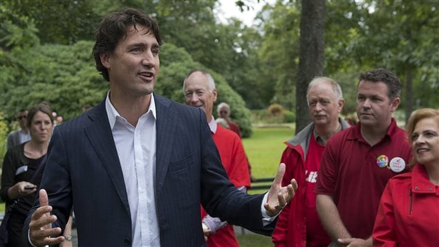 Justin Trudeau à Halifax sur la côte est du Canada vendredi dernier.