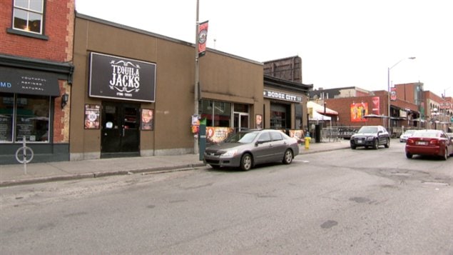 L'altercation est survenue près de ce bar du centre-ville d'Ottawa.
