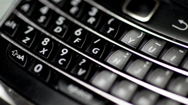 Clavier d'un téléphone BlackBerry