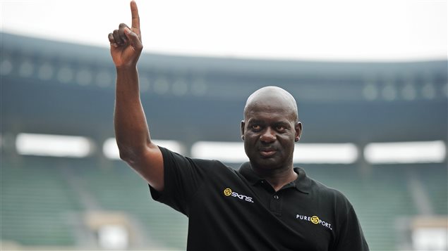 Ben Johnson de retour au stade olympique de Séoul en 2013.