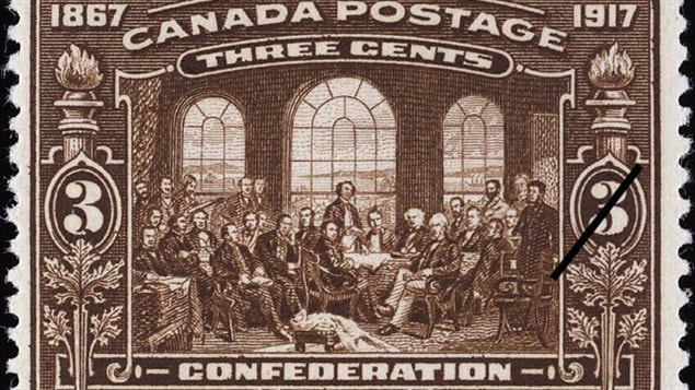 Un timbre presque centenaire qui soulignait en 1917 le 40e anniversaire du Canada.
