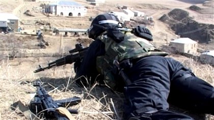 Un soldat russe au Daguestan