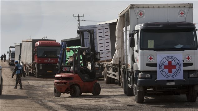 قافلة للصليب الأحمر في سوريا