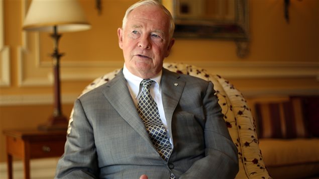 Le gouverneur général du Canada, David Johnston, dans sa résidence officielle de Rideau Hall, le 9 octobre
