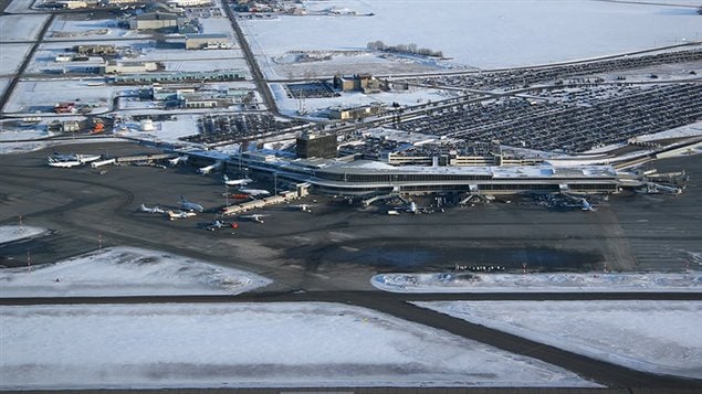 L'aéroport international d'Edmonton en Alberta dans l'ouest du pays.