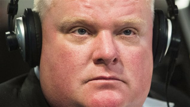 Le maire Rob Ford lors de son émission de radio dimanche