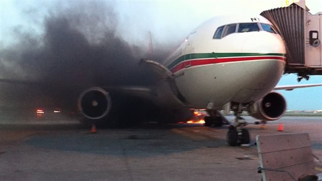 حريق في طائرة تابعة للخطوط الملكيّة المغربيّة