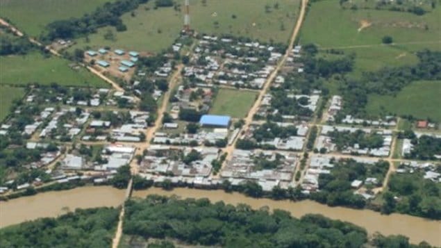 Imágen aérea de Vistahermosa, departamento del Meta, en el sur de Colombia. Allí reside nuestro reportero de un día: Robinson Mosquera García. 