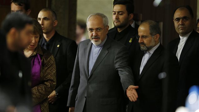 El ministro de Relaciones Exteriores de Irán, Mohammad Javad Zarif, en Ginebra.
