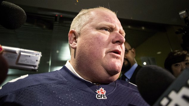 Le maire Rob Ford de Toronto jeudi dernier.