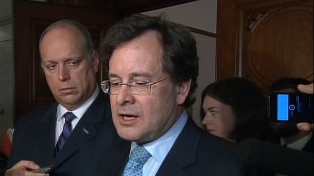 Les ministres de la Sécurité publique et de la Justice, Stéphane Bergeron et Bertrand St-Arnaud.