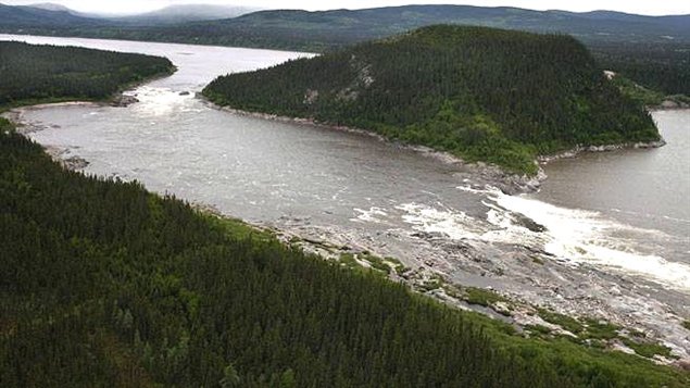 Muskrat Falls in 2011, site of a future major hydro-electric project on the Lower Churchill River in Labrador