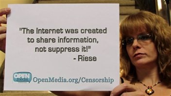 L'internet a été créé pour partager l'information et non pour la censurer, affirme OpenMedia au Canada.