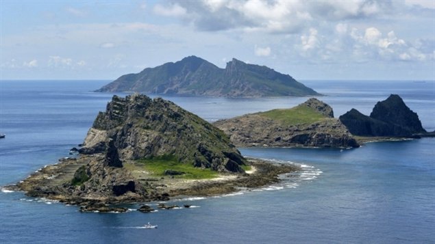 中日间有争议的钓鱼岛等岛屿。