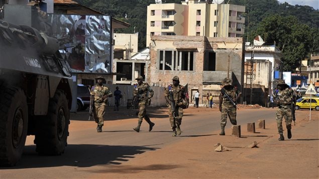 Des soldats de la Misca, une force de l'ONU déployée en République centrafricaine
