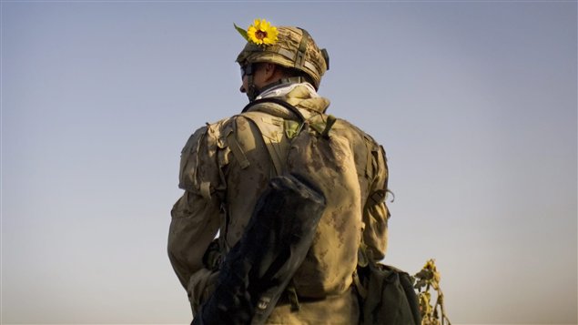 Soldado canadiense en Afganistán