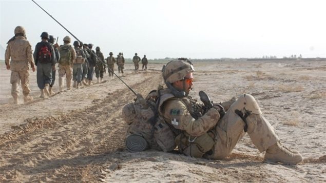 Des militaires canadiens en mission de combat