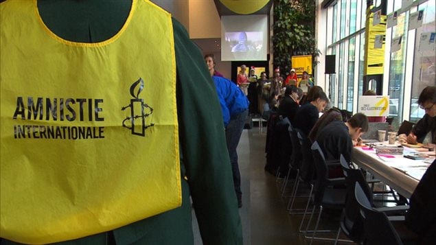 Amnistie internationale a organisé son Marathon d'écriture à Montréal pour soutenir notamment les prisonniers politiques, samedi