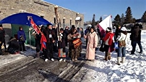 Les participants au mouvement Idle No More sont moins nombreux cette année que l'année dernière, mais il se font entendre.
