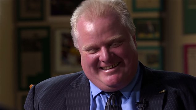 Rob Ford, alcalde de Toronto, durante una entrevista con Conrad Black.