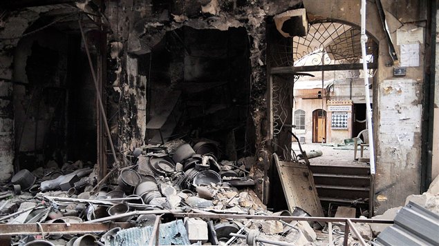 Bombardeo en la ciudad de Alep, en el norte de Siria. 