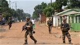  Militaires français dans une rue de Bangui
