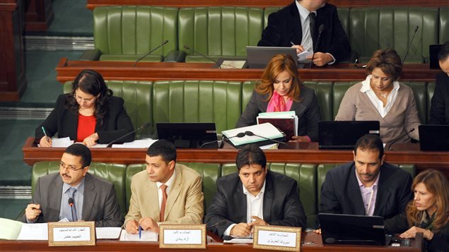 Los diputados de la Asamblea Constituyente tunecina.