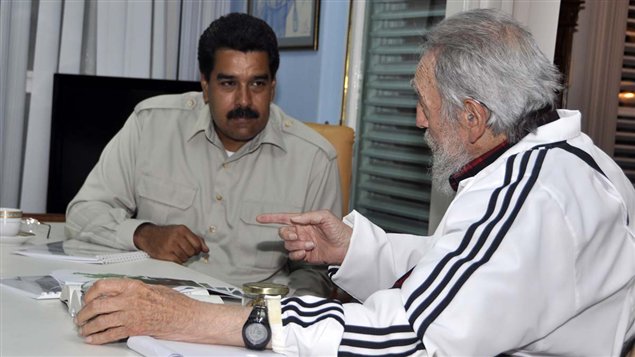 El presidente de Venezuela, Nicolás Maduro, y el lider de la Revolución cubana, Fidel Castro.