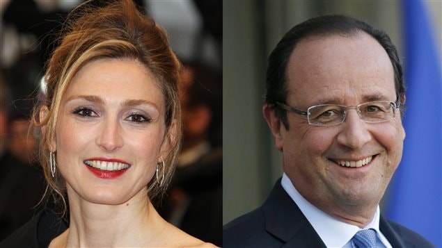 La actriz Julie Gayet y el presidente francés François Hollande.