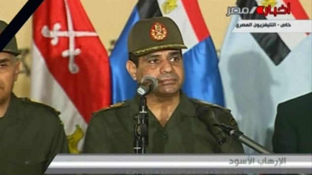 Abdel Fattah Al-Sissi, el 20 de noviembre del 2013, en una aparición televisada.