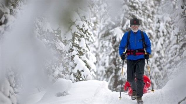  L'ultra-marathonien arctique James Binks lors de l'édition 2013 du Arctic Ultra Marathon