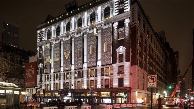 Macy's lights up the night with Moment Factory's creation for New York City's "Superbowl Bouldevard"
