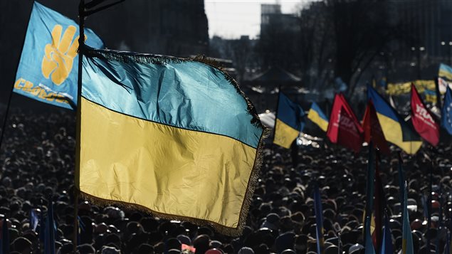 Manifestation anti-gouvernementale à Kiev, le 2 février.