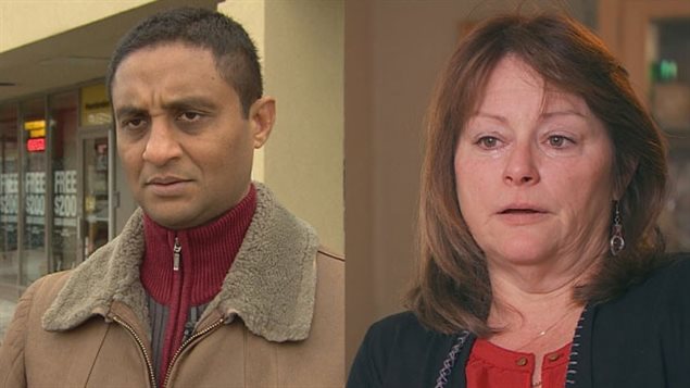 Paramjit Singh, de Mississauga en Ontario (gauche) et Sandra Bohnert, de Squamish en Colombie-Britannique, estiment que Western Union facilite la fraude.