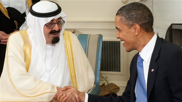 الرئيس اوباما والعاهل السعودي الملك عبدالله في البيت الأبيض في حزيران يونيو 2010