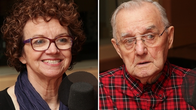 Raymonde Beaudoin et son père Roger Beaudoin, un ancien bûcheron dans la région de la Mauricie. Raymonde Beaudoin et son père Roger Beaudoin, un ancien bûcheron dans la région de la Mauricie.
