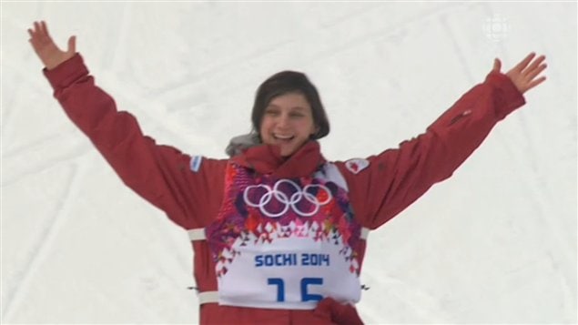 La quebequense Kim Lamarre, medalla de Bronce en Esquí acrobático Slopestyle.