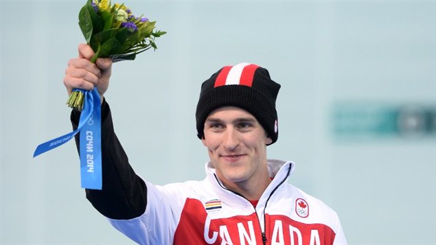 Denny Morrison, medalla de plata ayer en Sochi en los 1000 metros patinaje de velocidad.