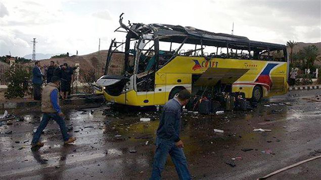Un autobus de touristes a été la cible d'un attentat en Égypte