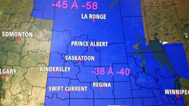 Des avertissements de froid extrême sont en vigueur partout en Saskatchewan.