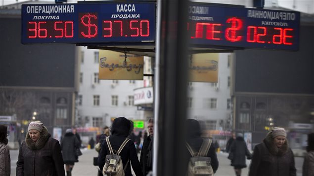 إنهيار سعر صرف الروبل الروسي