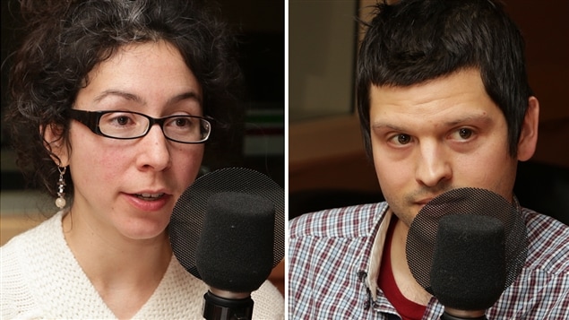 Geneviève Baril, de l'Institut du Nouveau Monde, et Youri Cormier. Geneviève Baril, de l'Institut du Nouveau Monde, et Youri Cormier.
