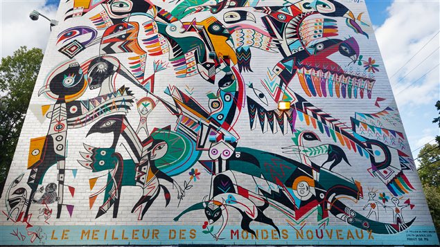 MU réalise des murales en collaboration avec l'Office municipal d'habitation, comme celle-ci à Rivière-des-Prairies. MU réalise des murales en collaboration avec l'Office municipal d'habitation, comme celle-ci à Rivière-des-Prairies.