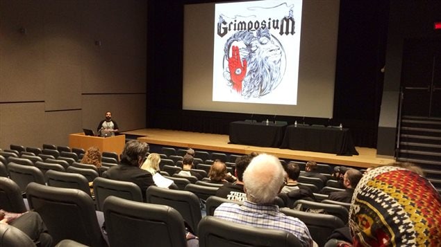 Le mot d'ouverture du Grimposium à la salle Cinéma J.A. de Sève de l'Université Concordia Le mot d'ouverture du Grimposium à la salle Cinéma J.A. de Sève de l'Université Concordia
